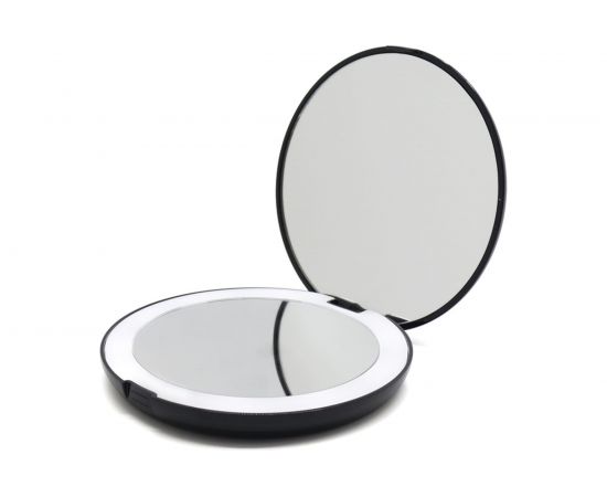 Складное зеркало с LED подсветкой Camelion черный, 1х/5х, 4хCR2032, двойное M146-SL 13001 – изображение 4