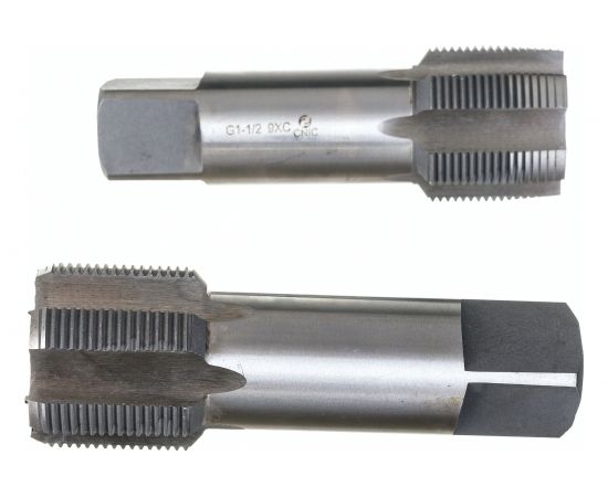 Метчик CNIC G 1 1/2"" 9ХС трубный цилиндрический, ручной к-т из 2-х шт. 11 ниток/дюйм 12218 – изображение 4