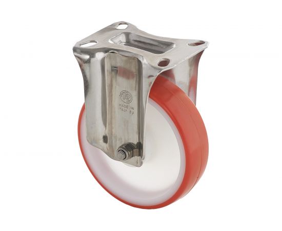 Колесо неповоротное с подшипником скольжения (125х35 мм; 220 кг; полиуретан/полиамид) Tellure Rota 605703 – изображение 5