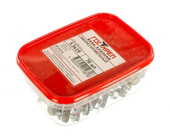 Кровельный саморез ГОСКРЕП ZP 5.5х19, 70 шт., пл.конт 280 мл 2-0010820 – изображение 5