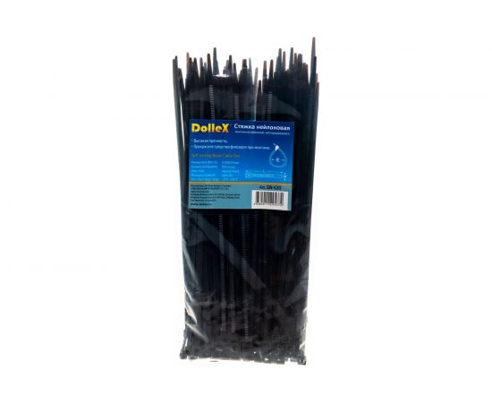 Хомут стяжка DolleX 3,6х200 нейлоновая уп. 100 шт. черный SN-420 