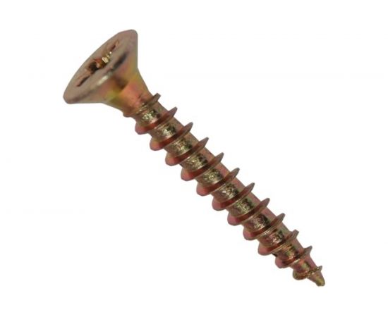 Потайной универсальный шуруп Метизный двор 4,5x50, желтый, 250 шт. 4607159063403 