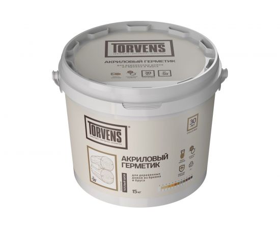 Герметик для дерева Torvens каштан, 10 л, 15 кг 00-00009985 