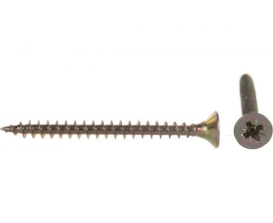 Потайной универсальный шуруп Метизный двор 4,5x50, желтый, 250 шт. 4607159063403 – изображение 2