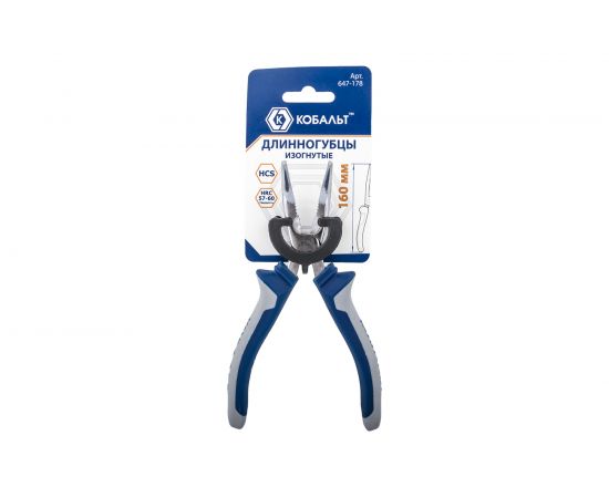 Длинногубцы изогнутые 160 мм КОБАЛЬТ 647-178 – изображение 3