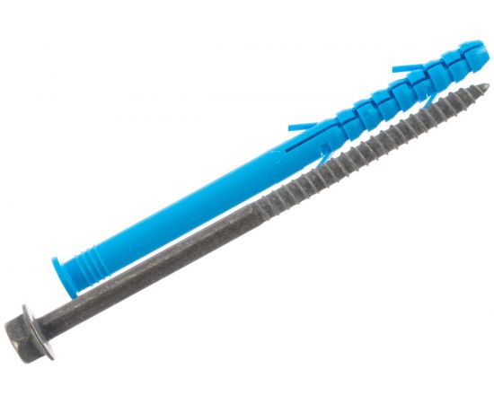 Фасадный дюбель ЕВРОПАРТНЕР ДФ Б 10x135 мм, шуруп ШГ, покрытие ТДЦ 4шт A1 0034 4 – изображение 3