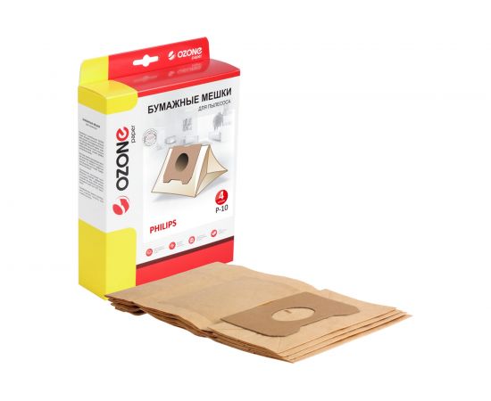 Мешки-пылесборники бумажные (4 шт; с микрофильтром) для PHILIPS OZONE P-10 – изображение 4