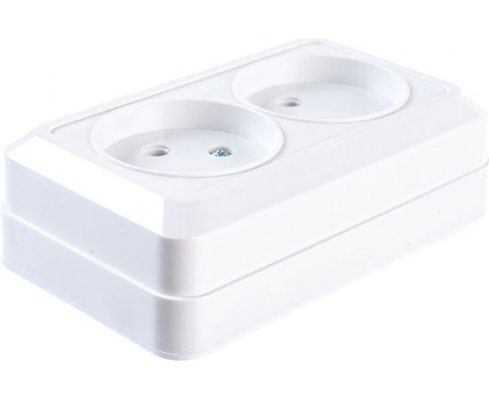 Розетка TDM двойная 2П открытой установки IP20 10А 250В керамика белая "Ладога" SQ1801-0112 – изображение 4