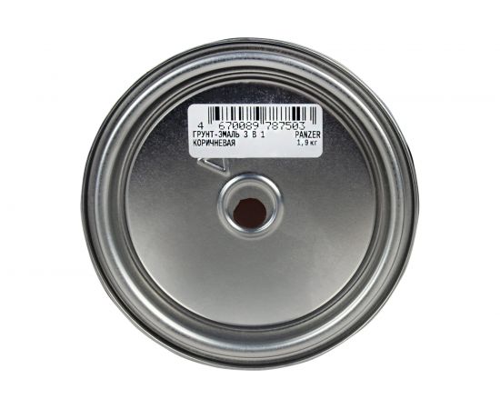 Грунт - эмаль PANZER по ржавчине 3 в 1 гладкая, коричневая, 1.9 кг 219848 – изображение 5