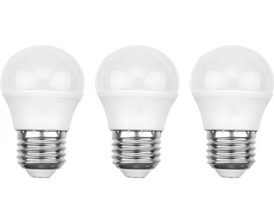 Светодиодная лампа REXANT 3 шт Шарик GL 11.5 Вт E27 2700 K теплый свет 604-043-3 