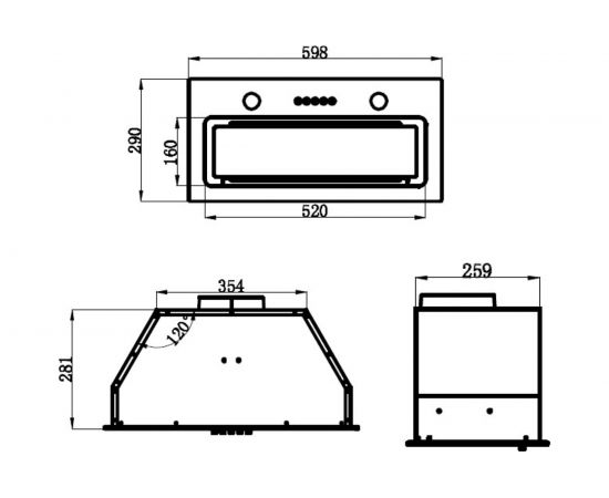 Кухонная вытяжка MAUNFELD черный TRAPEZE 601GG BLACK – изображение 15
