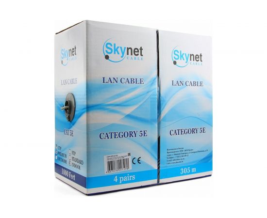 Кабель SkyNet Premium UTP outdoor 4x2x0,51 на тросу, медный, FLUKE TEST, кат.5e, однож., 305 м CSP-UTP-4-CU-OUTR – изображение 2