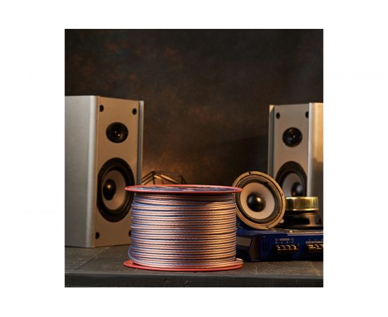 Акустический кабель REXANT 2х2,50 кв.мм, прозрачный BLUELINE, бухта 100 м 01-6208-3 – изображение 4