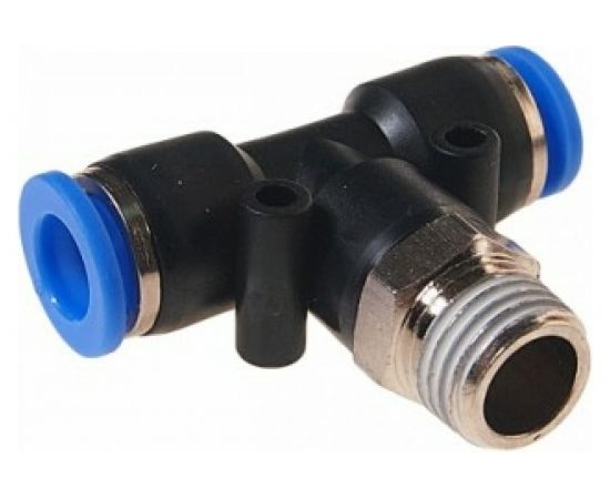 Фитинг Т-образный с наружной резьбой (8 мм; 1/4"") для пластиковых трубок ROCKFORCE RF-SPB08-02 