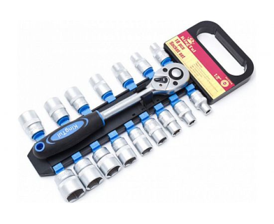 Набор головок с трещоткой в пластиковом держателе KINGTUL 18пр. 1/2" 2764 KT418 