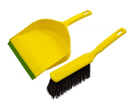 Набор Palisad Home совок с кромкой 330x225 мм и щетка-сметка 285 мм, желтый 933125 – изображение 2
