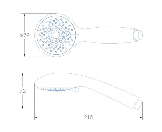 Душевая лейка Aquanet AF000-07C CЕТ2 3 режима+держатель+душевой шланг PVC 150 см, , хром 00246853 – изображение 2