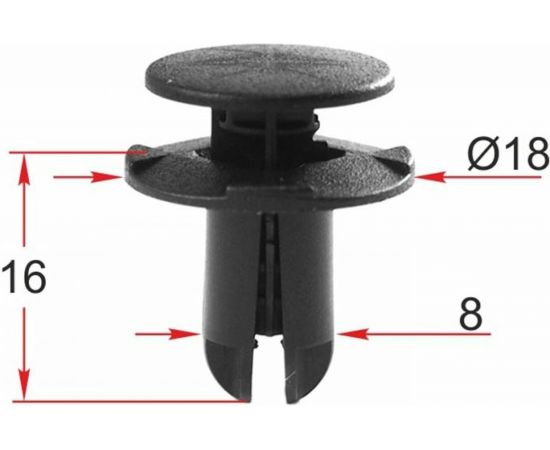 Клипса 10 шт AVERS 86595-2T500-10 – изображение 2