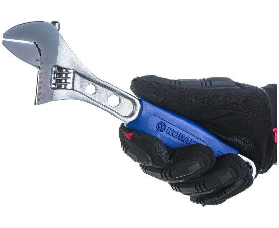 Разводной ключ 260мм, ширина захвата 35мм, двухкомпонентная рукоятка КОБАЛЬТ 244-957 – изображение 3