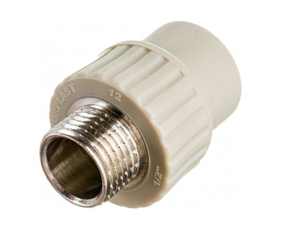 Муфта RTP PN25 комбинированная, наружная резьба, D20х1/2 мм, серая 10942 – изображение 3