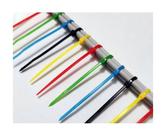 Нейлоновая стяжка SUPRLAN 3.6х200 мм 5 цветов 100pcs 06-1016 – изображение 4
