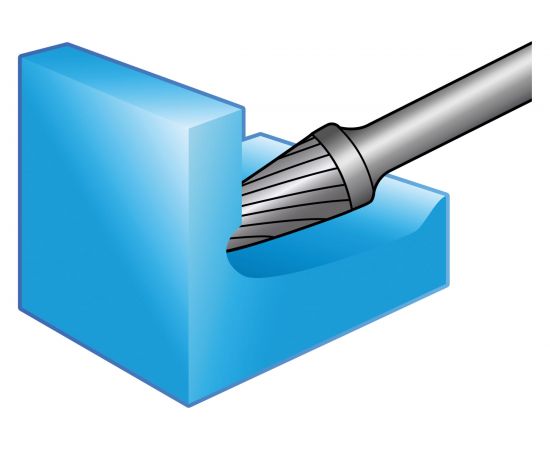 Борфреза твердосплавная форма G (3х14 мм; хвостовик 3 мм) NORGAU 077135233 – изображение 5