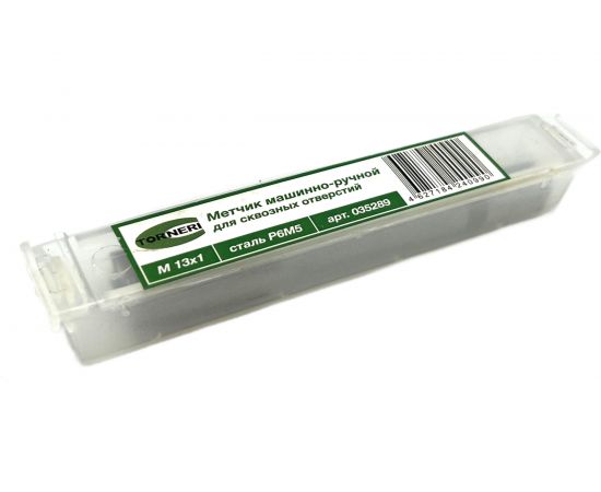 Машинно-ручной метчик TORNERI М13х1 Р6М5 для сквозных отверстий 035289 – изображение 5