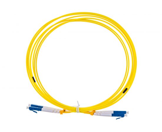 Волоконно-оптический шнур Hyperline FC-D2-9-LC/UR-LC/UR-H-3M-LSZH-YL патч-корд SM 9/125 28076 