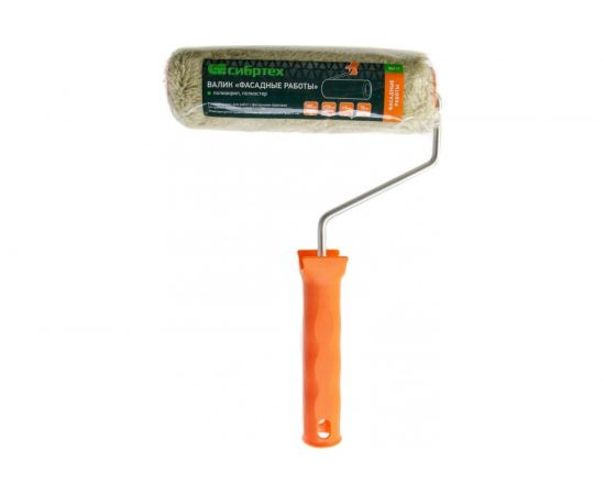 Валик Сибртех Фасадные работы,180мм, ворс 18мм, D 36мм, D ручки - 6 мм, полиакрил, полиэстер 80217 