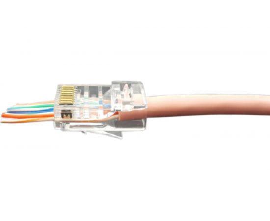 Разъем легкой оконцовки Hyperline RJ-45 (8P8C) под витую пару (100 шт.), 403341 