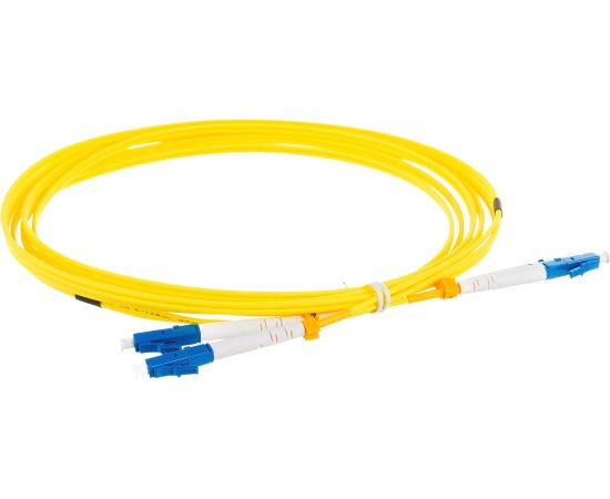 Волоконно-оптический шнур Hyperline FC-D2-9-LC/UR-LC/UR-H-3M-LSZH-YL патч-корд SM 9/125 28076 – изображение 2