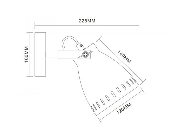 Настенный светильник Camelion WML-428-1 С01 белый New York 40Вт металл 13059 – изображение 2
