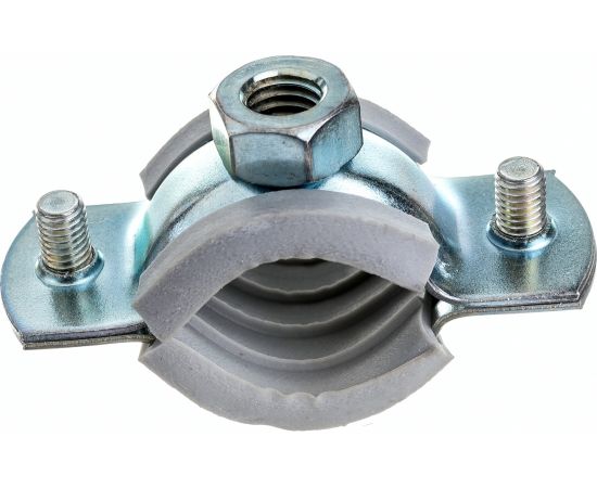 Металлический сантехнический хомут Хоммет 1/2” 20-24 мм, шпилька М8х70, дюбель 10х50 RUS012 – изображение 2