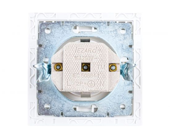 Розетка LEZARD RAIN с/ з керамика жемчужно-белый металлик 703-3030-122 – изображение 2
