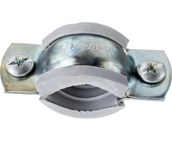 Металлический сантехнический хомут Хоммет 1/2” 20-24 мм, шпилька М8х70, дюбель 10х50 RUS012 – изображение 4