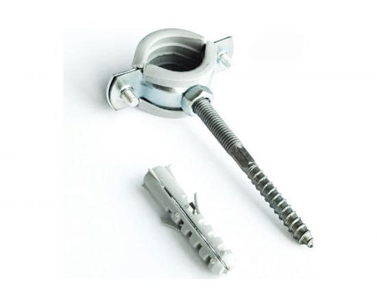 Сантехнический хомут Хоммет 3/4" (25-29 мм) со шпилькой М8х70 и дюбелем 10х50 RUS034 