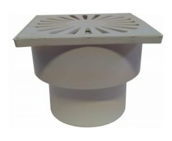 Трап ООО МультиМирПласт 110 серый 15x15 вертикальный ТП ВК 110 верт 