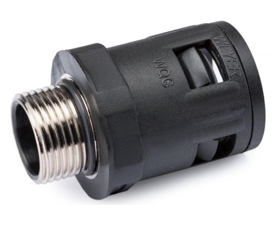 Муфта для гофрированных труб Weyer WQGM-M20B/AD21.2 коннектор прямой нар. M20x1.5 WE0304700 