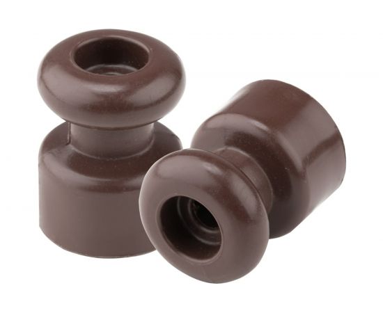 Изолятор Bylectrica упаковка 10шт. для витых проводов, серия РЕТРО, ЮЛИГ.757522.014 шоколад 