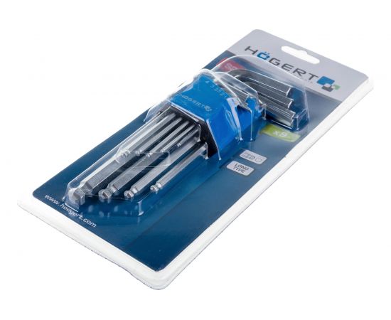 Набор шестигранных Г-образных ключей HOEGERT TECHNIK длинные HT1W825 – изображение 2