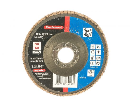 Круг ламельный шлифовальный наклонный (125х22,2 мм; Р60) Metabo 624396000 – изображение 2