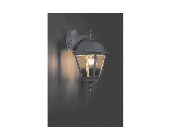 Садово-парковый светильник, четырехгранный на стену вниз 100W E27 230V, белый Feron 4202 11025 – изображение 2