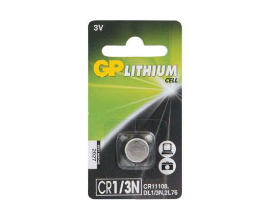 Литиевая дисковая батарейка GP Lithium CR1/3N - 1 шт. в блистере. CR1/3NARA-7C1 – изображение 2