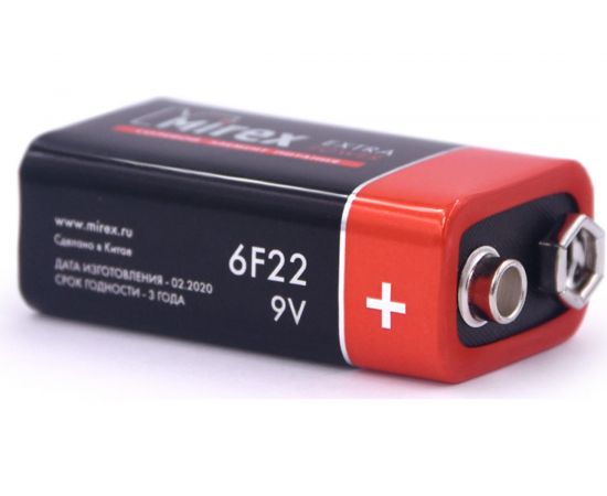 Солевая батарея Mirex 6F22 / Крона 9V 1 шт ecopack 23702-6F22-E1 – изображение 3