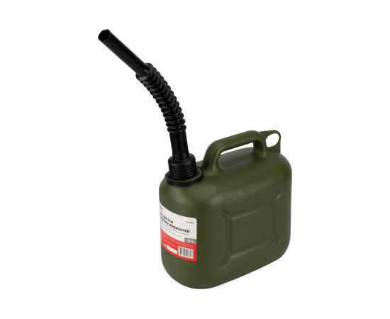 Канистра пластиковая усиленная 5 л для бензина и ГСМ зеленая сертифицирована REXANT 80-0204 