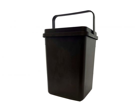 Прямоугольное ведро с ручкой Осколпласт 11 л, черное 409803 
