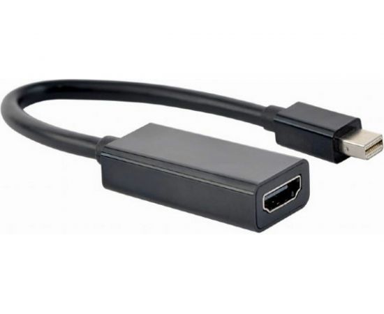 Переходник Cablexpert mini DisplayPort - HDMI 4K 20M/19F кабель 15см черный A-mDPM-HDMIF4K-01 