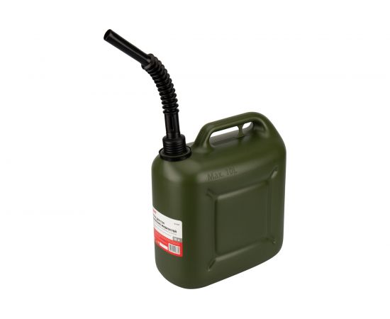 Канистра пластиковая усиленная 10 л для бензина и ГСМ зеленая сертифицирована REXANT 80-0205 