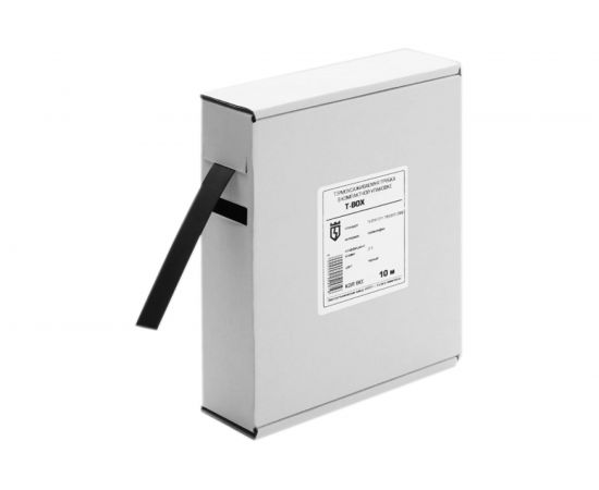 Трубка термоусадочная T-BOX 4/2 черный 10м КВТ 65592 