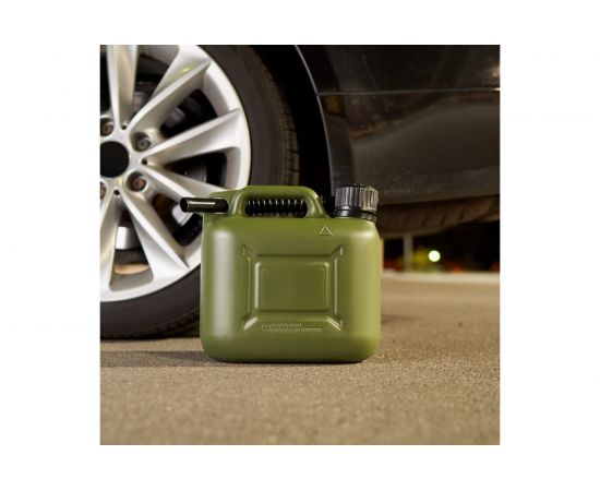 Канистра пластиковая усиленная 5 л для бензина и ГСМ зеленая сертифицирована REXANT 80-0204 – изображение 2